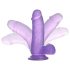 Lovetoy Jelly Studs - tapadókorongos dildó - 15cm (lila)