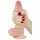 Lovetoy Sliding-Skin - kétrétegű dildó - 18 cm (testszínű)