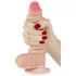 Lovetoy Sliding-Skin - kétrétegű dildó - 18 cm (testszínű)