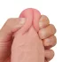 Lovetoy Sliding-Skin - kétrétegű dildó - 23 cm (testszínű)
