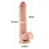 Lovetoy Sliding-Skin - kétrétegű dildó - 23 cm (testszínű)