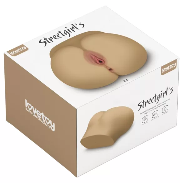 Lovetoy Streetgirl's 4 - női torzó maszturbátor műpuncival (testszínű)