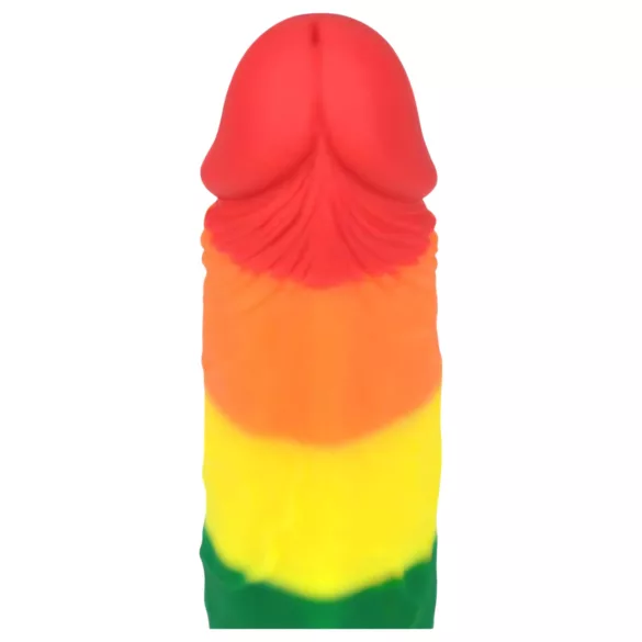Lovetoy Prider - élethű dildó - 19cm (szivárvány)