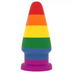 Lovetoy Prider - anál tágító plug - 15cm (szivárvány)