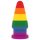 Lovetoy Prider - anál tágító plug - 15cm (szivárvány)