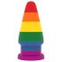 Lovetoy Prider - anál tágító plug - 15cm (szivárvány)