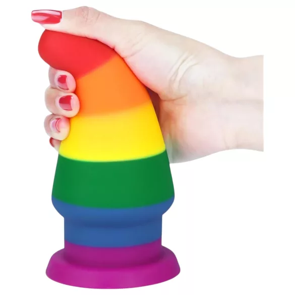 Lovetoy Prider - anál tágító plug - 15cm (szivárvány)