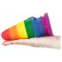 Lovetoy Prider - anál tágító plug - 15cm (szivárvány)