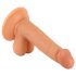 Mr. Rude - tapadókorongos, herés élethű dildó - 17cm (natúr)