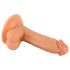 Mr. Rude - tapadókorongos, herés élethű dildó - 17cm (natúr)