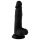Mr. Rude - tapadókorongos, herés élethű dildó - 19cm (fekete)