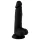 Mr. Rude - tapadókorongos, herés élethű dildó - 19cm (fekete)