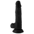 Mr. Rude - tapadókorongos, herés élethű dildó - 19cm (fekete)