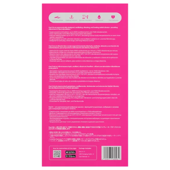 LOVENSE Osci 3 - app-vezérelt csiklókaros vibrátor (pink)