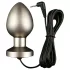 DG-LAB Matte Steel - kétpólusú acél elektro análkúp (ezüst)