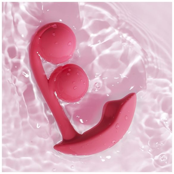 Honey Play Box Melody - okos, gyöngyös 2in1 vibrátor (piros)