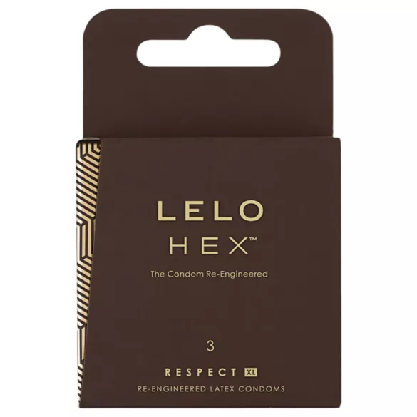 LELO Hex Respect XL - luxus óvszer (3 db)
