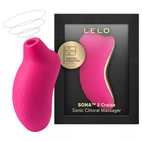 LELO Sona 2 Cruise - hanghullámos csiklóizgató (cseresznye)