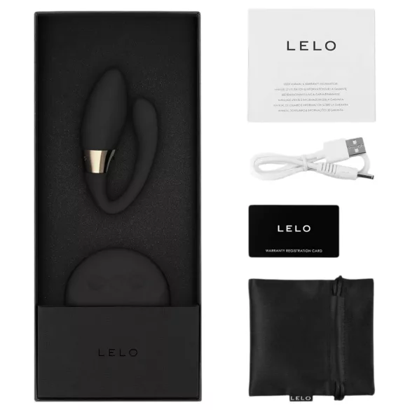 LELO Tiani Duo - akkus, szilikon párvibrátor (fekete)