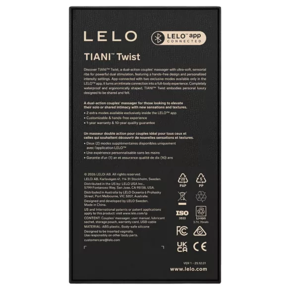 LELO Tiani Twist - okos párvibrátor (pink)