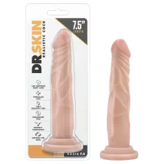   Dr. Skin 7,5 - natúr tapadókorongos, élethű dildó (19 cm)