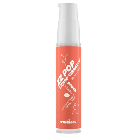 Crushious ZZ POP - ehető folyékony vibrátor, barack (10ml)