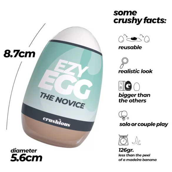 Crushious Ezy Egg The Novice - maszturbátor tojás férfiaknak (testszínű)