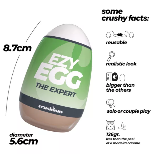 Crushious Ezy Egg The Expert - maszturbátor tojás férfiaknak (testszínű)