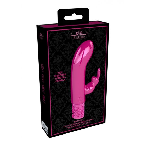 Royal Gems Dazzling - akkus csiklókaros vibrátor (pink)