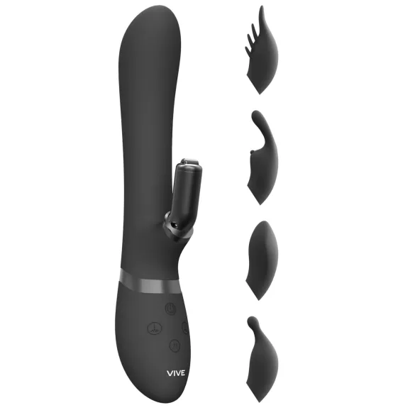 Vive Chou - 4in1 csiklókaros vibrátor (fekete)