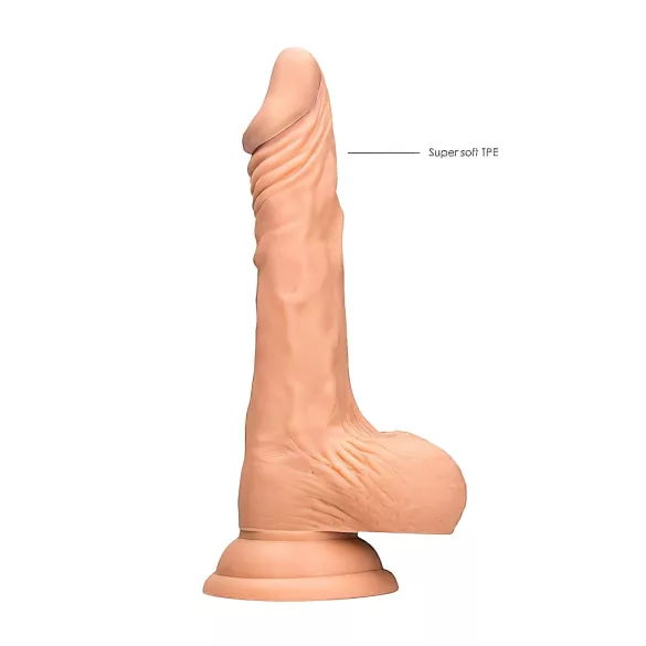 RealRock Dong 7 - élethű, herés dildó (17 cm, testszínű)