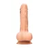 RealRock Dong 7 - élethű, herés dildó (17 cm, testszínű)