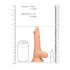 RealRock Dong 7 - élethű, herés dildó (17 cm, testszínű)