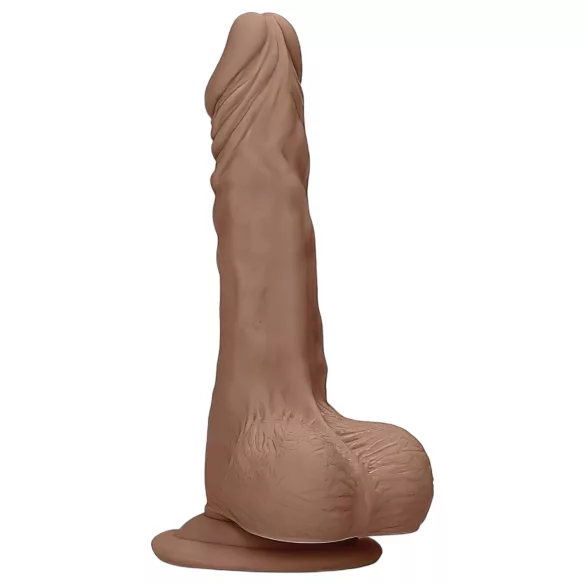 RealRock Dong 7 - herés élethű dildó (sötét natúr, 17 cm)