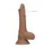 RealRock Dong 7 - herés élethű dildó (sötét natúr, 17 cm)