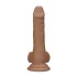 RealRock Dong 7 - élethű, herés dildó (17cm) - sötét natúr