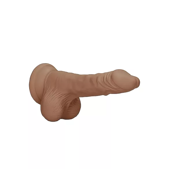 RealRock Dong 7 - herés élethű dildó (sötét natúr, 17 cm)