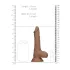 RealRock Dong 7 - élethű, herés dildó (17cm) - sötét natúr