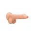 RealRock Dong 8 - élethű, herés dildó (20 cm, testszínű)