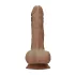RealRock Dong 10 - élethű, herés dildó (25cm) - sötét natúr