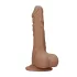 RealRock Dong 10 - élethű, herés dildó (25 cm) - sötét natúr