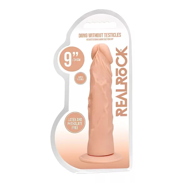RealRock Dong 9 - élethű dildó (23 cm, testszínű)