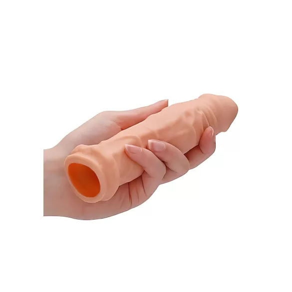 RealRock Penis Sleeve 6 - péniszköpeny (17 cm, testszínű)