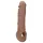 RealRock Penis Sleeve 8 - péniszköpeny (21 cm) - sötét natúr