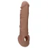 RealRock Penis Sleeve 8 - péniszköpeny (21 cm) - sötét natúr