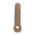 RealRock Penis Sleeve 8 - péniszköpeny (21 cm) - sötét natúr