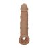 RealRock Penis Sleeve 8 - péniszköpeny (21cm) - sötét natúr