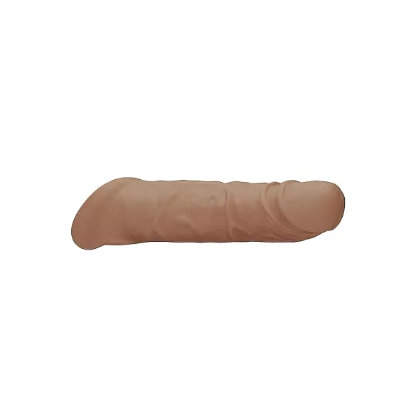 RealRock Penis Sleeve 8 - péniszköpeny (21 cm) - sötét natúr