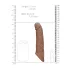 RealRock Penis Sleeve 8 - péniszköpeny (21 cm) - sötét natúr