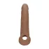 RealRock Penis Sleeve 9 - péniszköpeny (21,5cm) - sötét natúr
